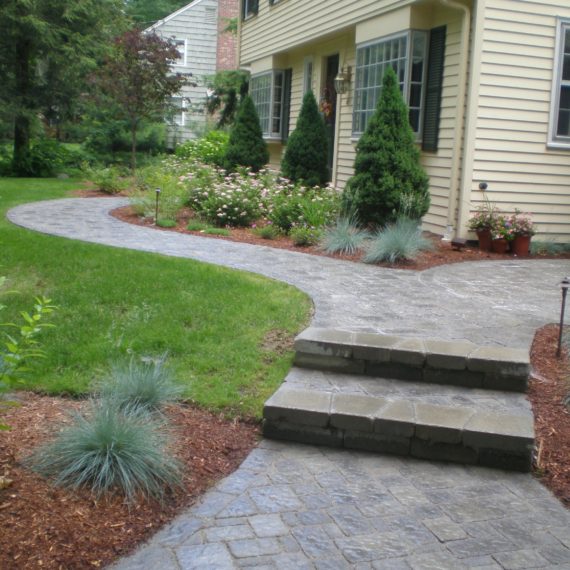 Walkway Stonework Plantings